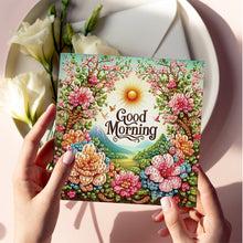 Load image into Gallery viewer, 6Pcs Good Morning Bouquet DIY Diamond Painting Card Diamond Drawing Card
