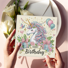 Load image into Gallery viewer, 6Pcs Birthday Animal DIY Diamond Painting Card Diamond Drawing Card for Adults
