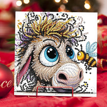 Load image into Gallery viewer, 6Pcs Funny Donkey DIY Diamond Painting Card Diamond Drawing Card for Friends
