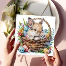 Load image into Gallery viewer, 6Pcs Easter Bunny DIY Diamond Painting Card Diamond Drawing Card for Friends
