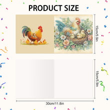 Load image into Gallery viewer, 6Pcs Chicken Coop DIY Diamond Painting Card Diamond Drawing Card for Friends
