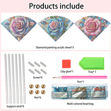 Load image into Gallery viewer, 3 Tier Acrylic Special Shape Flower 5D DIY Diamond Painting Storage Shelf
