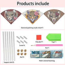 Load image into Gallery viewer, 3 Tier Acrylic Special Shape Leopard 5D DIY Diamond Painting Storage Shelf
