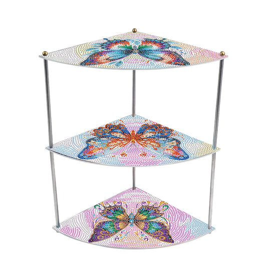 3 Tier Acrylic Special Shape Butterfly 5D Diamond Painting Storage Shelf