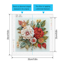 Load image into Gallery viewer, Diamond Painting - Partial Special Shaped - Flower Cluster (30*30CM)
