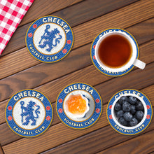 Load image into Gallery viewer, 6Pcs Wooden Football Club Diamond Painting Coasters DIY Coaster Diamond Dot Kits
