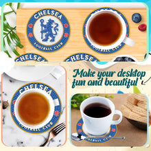 Load image into Gallery viewer, 6Pcs Wooden Football Club Diamond Painting Coasters DIY Coaster Diamond Dot Kits

