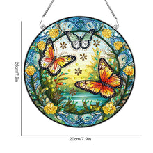 Load image into Gallery viewer, Special Shape Spring Garden Butterfly Diamond Painting Pendant for Art Crafts
