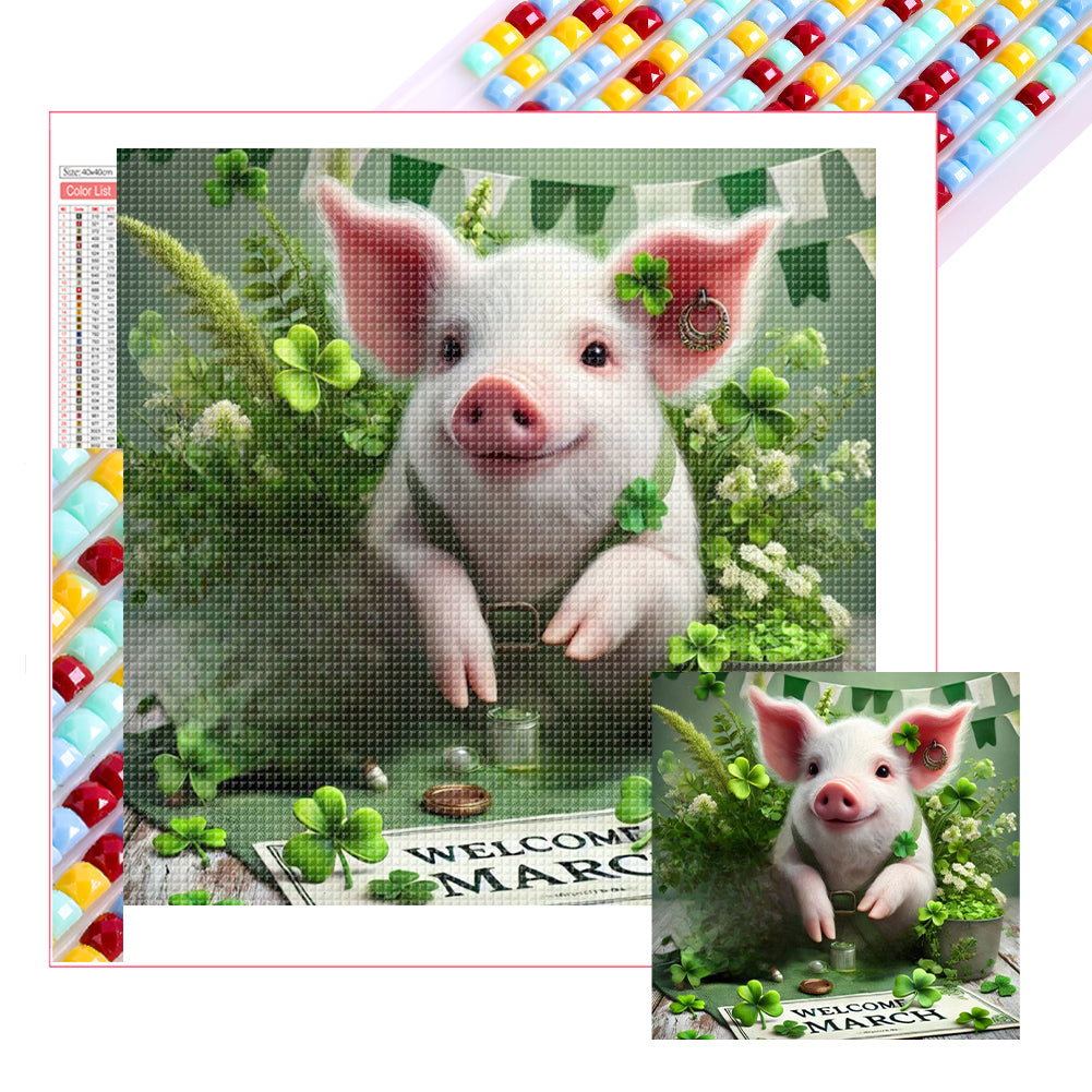 Diamond Painting - Full Square - Cute Animal March (40*40CM)