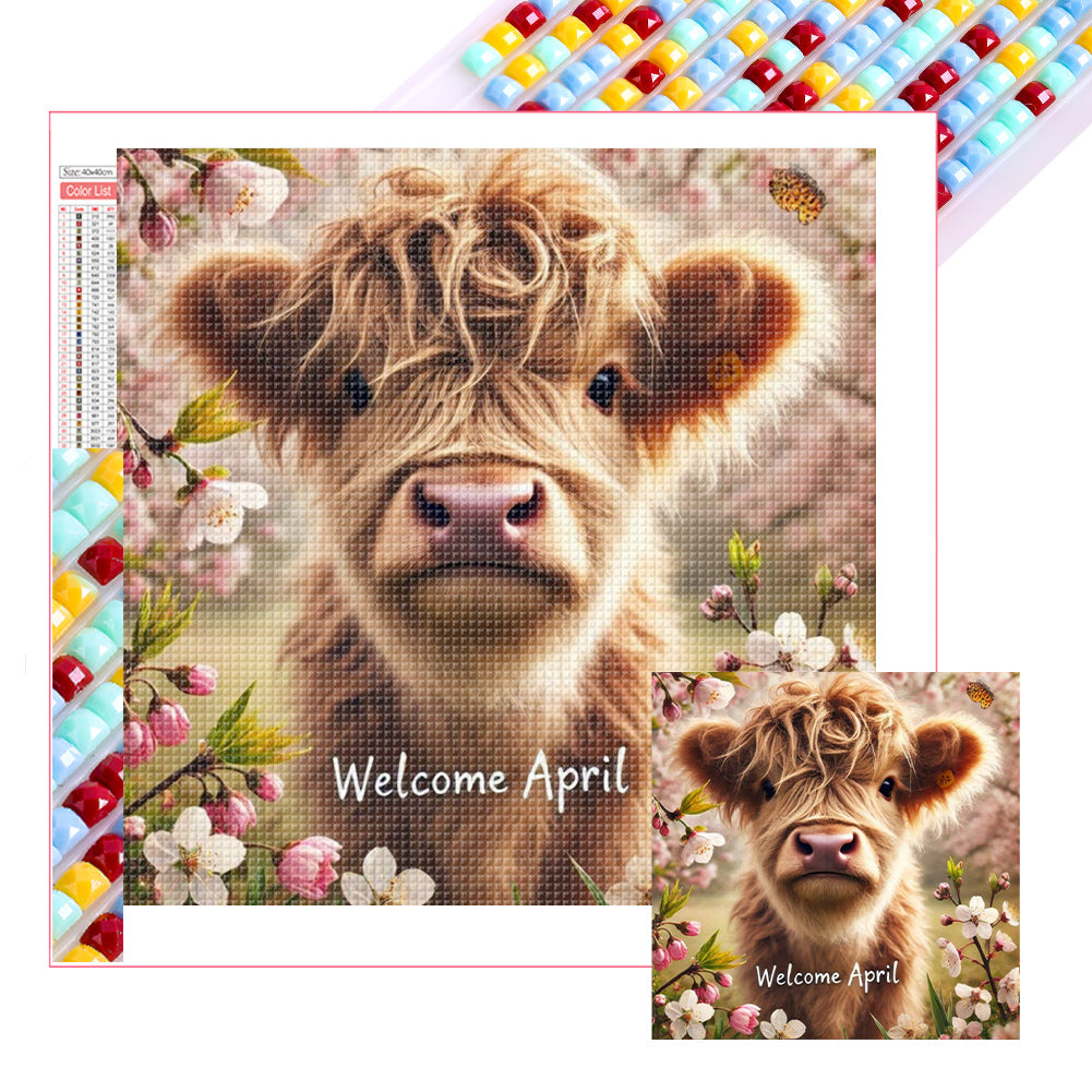 Diamond Painting - Full Square - Cute Animal April (40*40CM)