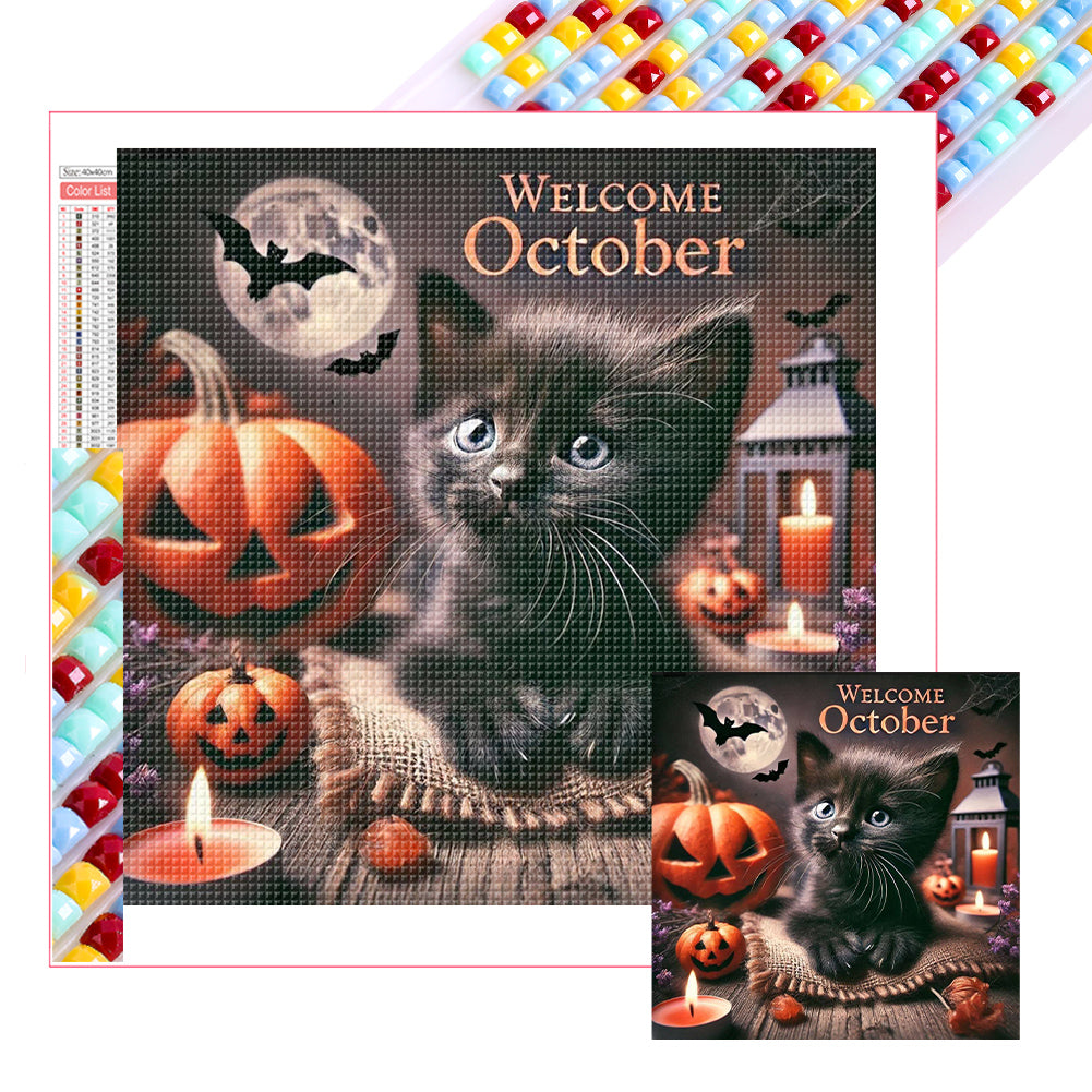 Diamond Painting - Full Square - Cute Animal October (40*40CM)