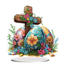 Load image into Gallery viewer, Cross Easter Egg Diamond Painting Desktop Decoration Rhinestones Ornament
