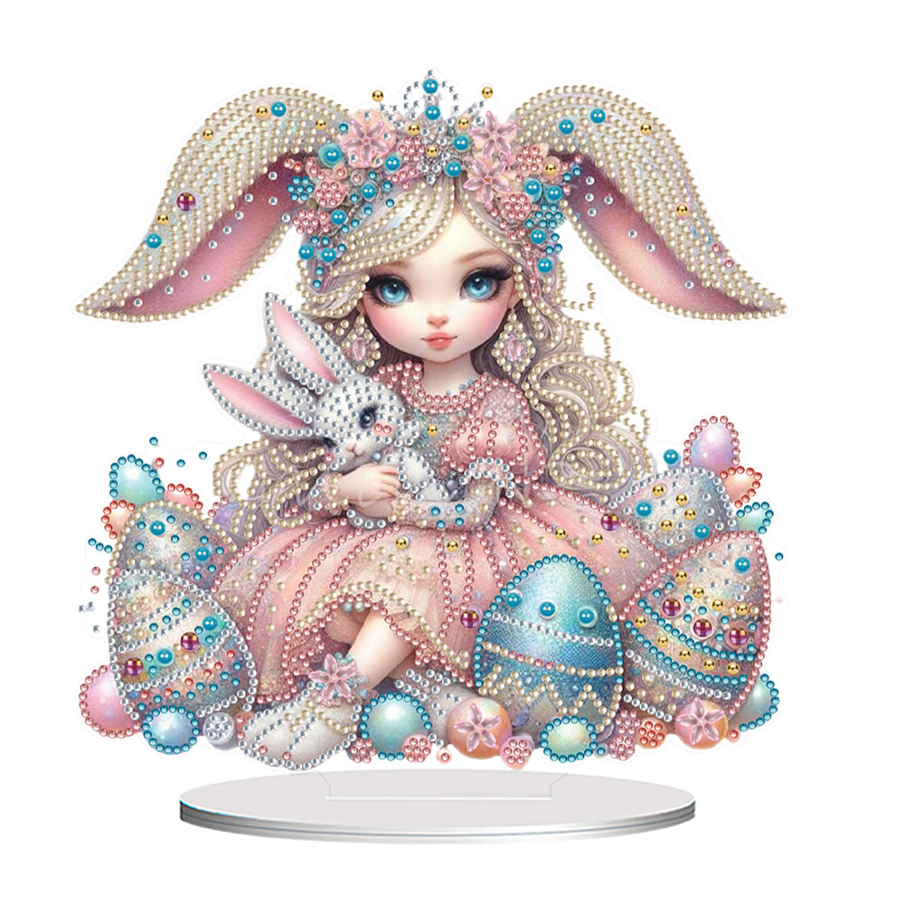 Egg Bunny Princess Diamond Painting Desktop Decoration Rhinestones Ornament