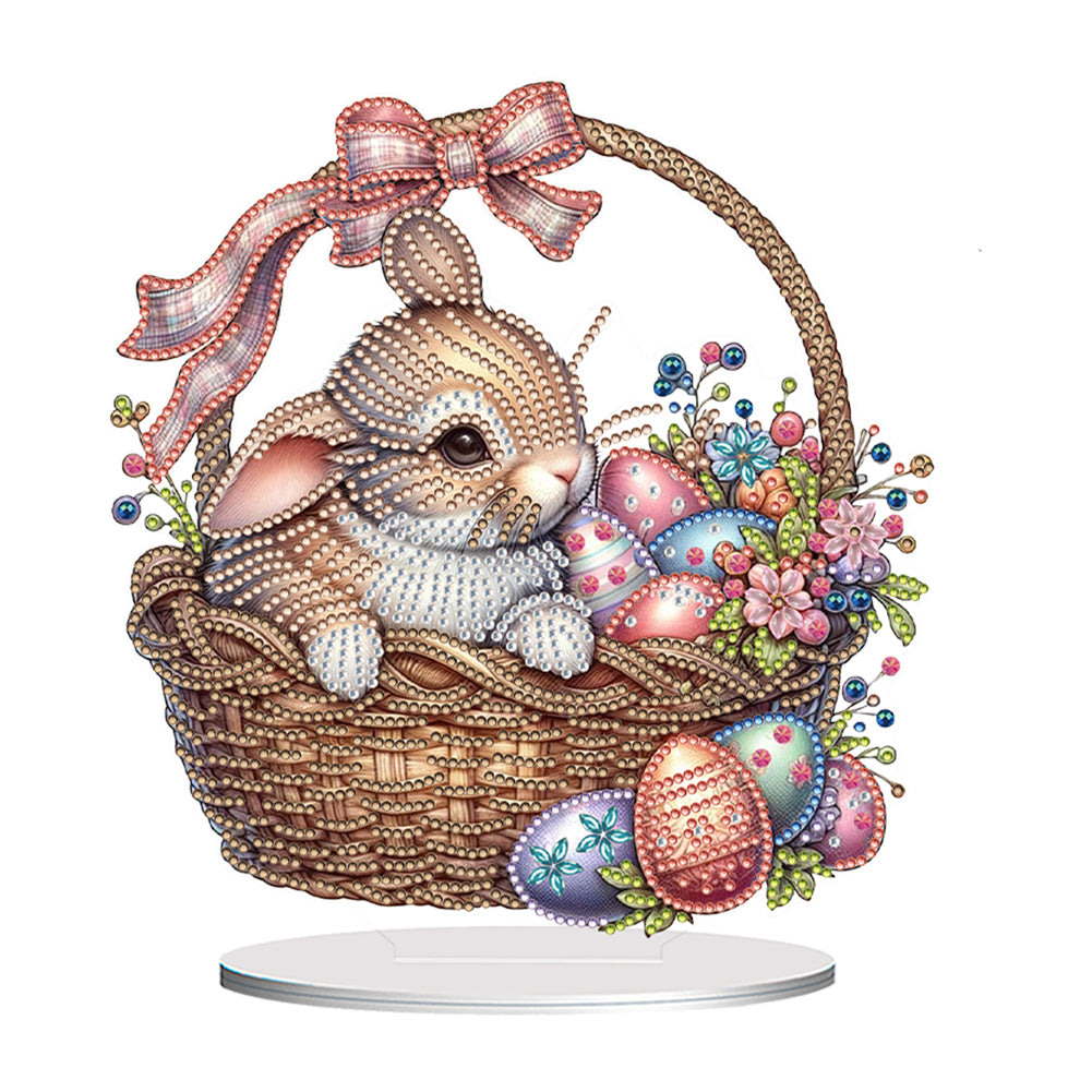 Easter Egg Bunny Basket Diamond Painting Desktop Decors Bedroom Table Decor