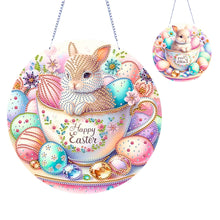 Load image into Gallery viewer, Bunny Easter Egg Diamond Painting Hanging Pendant DIY Ornamentsfor Wall Window
