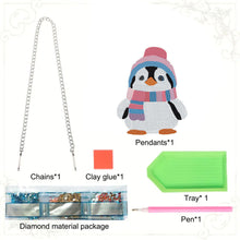 Load image into Gallery viewer, Penguin Diamond Painting Hanging Pendant 5D DIY Ornaments for Wall Window
