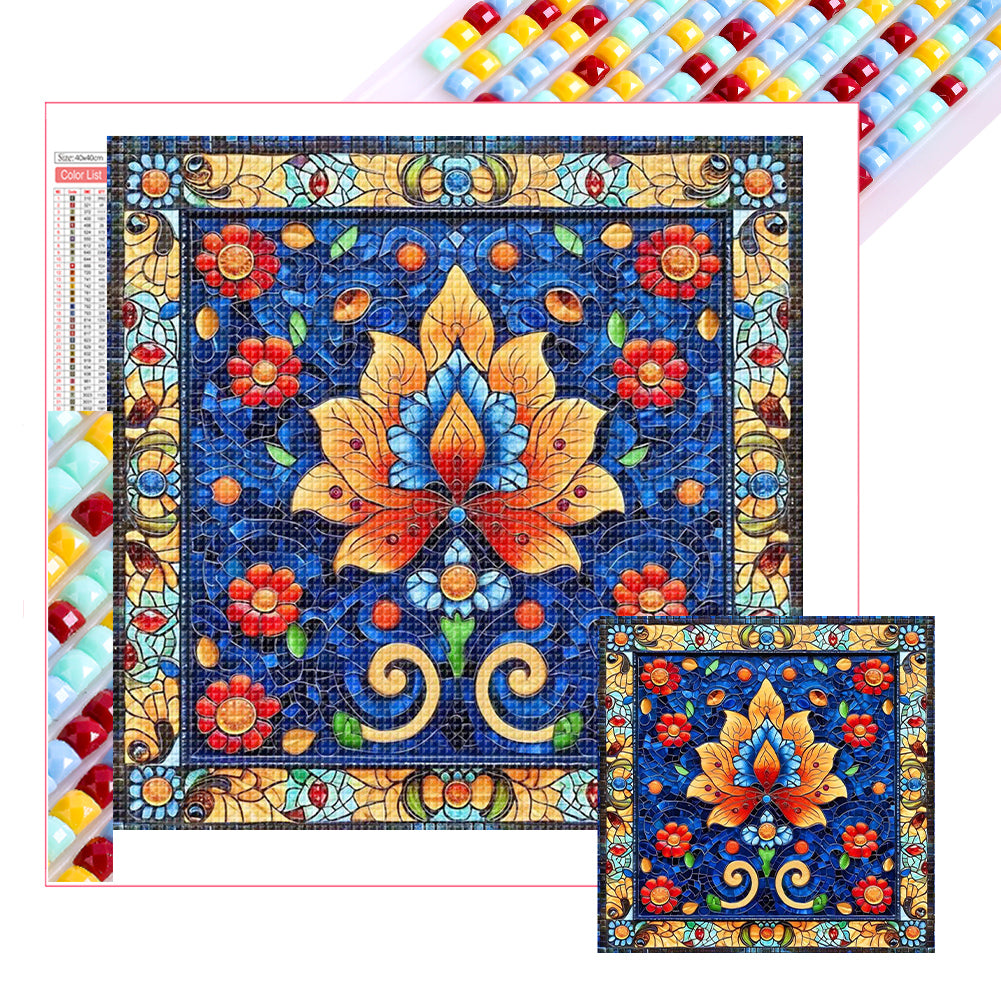 Diamond Painting - Full Square - Bright Mandala Flower (40*40CM)