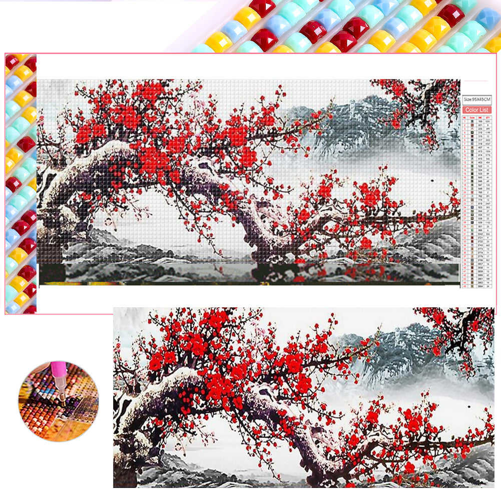 Diamond Painting - Full Square - Winter Plum Blossom (95*45CM)