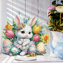 Load image into Gallery viewer, Acrylic Special Shape Easter Bunny Desktop Diamond Art Kits Bedroom Table Decor
