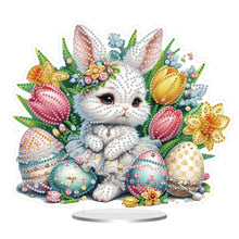 Load image into Gallery viewer, Acrylic Special Shape Easter Bunny Desktop Diamond Art Kits Bedroom Table Decor
