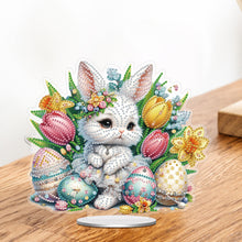 Load image into Gallery viewer, Acrylic Special Shape Easter Bunny Desktop Diamond Art Kits Bedroom Table Decor
