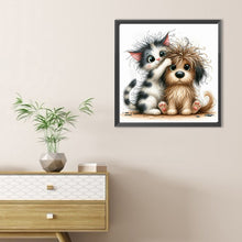 Load image into Gallery viewer, Diamond Painting - Full Round - Cat And Dog (30*30CM)
