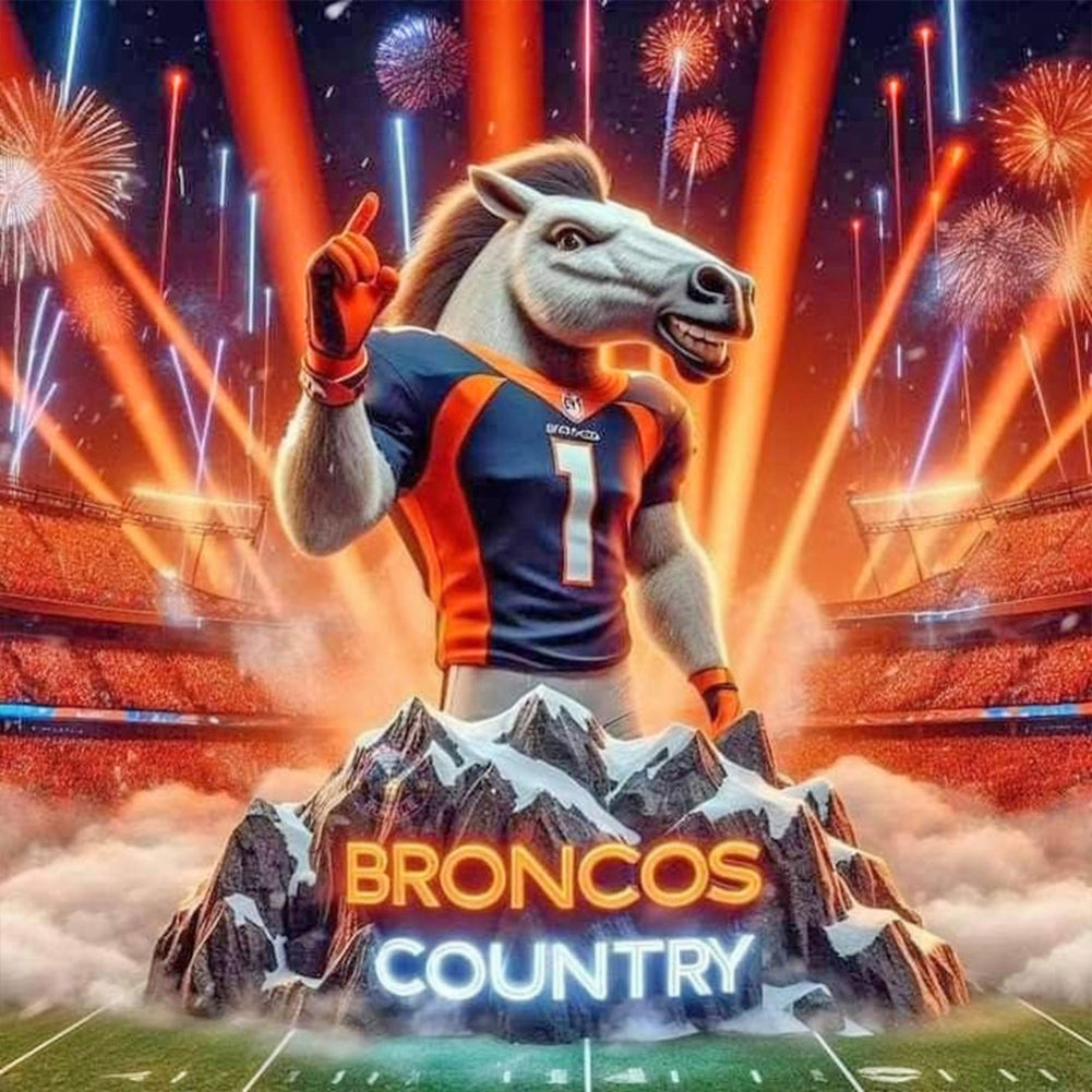 Diamond Painting - Full Round - Denver Broncos (40*40CM)