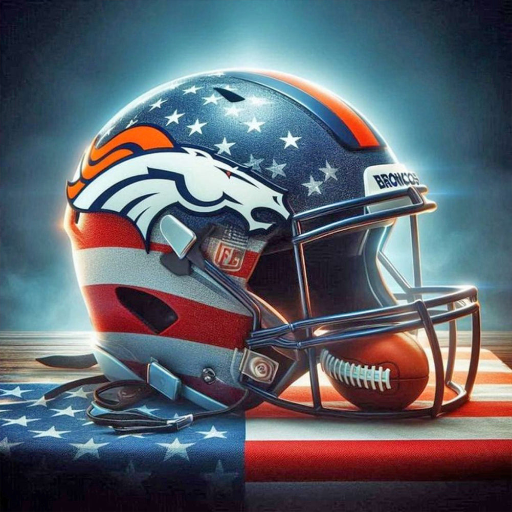 Diamond Painting - Full Round - Denver Broncos Helmet (40*40CM)