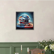 Load image into Gallery viewer, Diamond Painting - Full Round - Denver Broncos Helmet (40*40CM)
