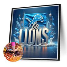 Load image into Gallery viewer, Diamond Painting - Full Round - Detroit Lions Flag (40*40CM)

