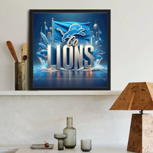 Load image into Gallery viewer, Diamond Painting - Full Round - Detroit Lions Flag (40*40CM)
