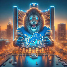 Load image into Gallery viewer, Diamond Painting - Full Round - Detroit Lions Lion (40*40CM)
