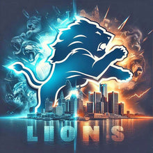 Load image into Gallery viewer, Diamond Painting - Full Round - Detroit Lions (40*40CM)
