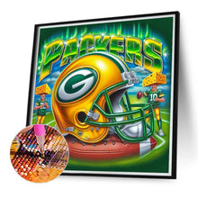Load image into Gallery viewer, Diamond Painting - Full Round - Green Bay Packers Helmet (40*40CM)
