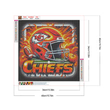 Load image into Gallery viewer, Diamond Painting - Full Round - Kansas City Chiefs Helmet (40*40CM)
