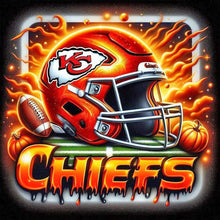 Load image into Gallery viewer, Diamond Painting - Full Round - Kansas City Chiefs Helmet (40*40CM)
