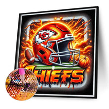 Load image into Gallery viewer, Diamond Painting - Full Round - Kansas City Chiefs Helmet (40*40CM)
