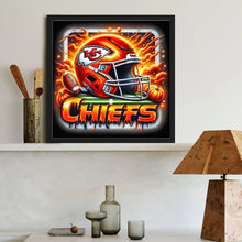 Load image into Gallery viewer, Diamond Painting - Full Round - Kansas City Chiefs Helmet (40*40CM)
