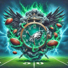 Load image into Gallery viewer, Diamond Painting - Full Round - Philadelphia Eagles Clock (40*40CM)
