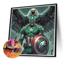 Load image into Gallery viewer, Diamond Painting - Full Round - Philadelphia Eagles Captain America (40*40CM)
