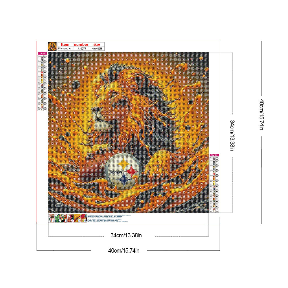 Diamond Painting - Full Round - Pittsburgh Steelers Lion (40*40CM)