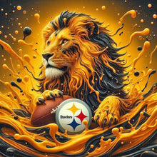 Load image into Gallery viewer, Diamond Painting - Full Round - Pittsburgh Steelers Lion (40*40CM)
