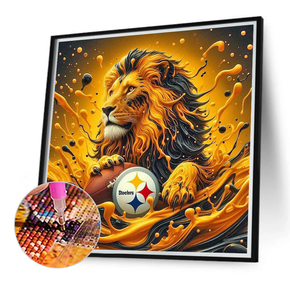 Diamond Painting - Full Round - Pittsburgh Steelers Lion (40*40CM)