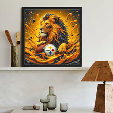 Load image into Gallery viewer, Diamond Painting - Full Round - Pittsburgh Steelers Lion (40*40CM)
