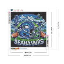 Load image into Gallery viewer, Diamond Painting - Full Round - Seattle Seahawks Helmet (40*40CM)
