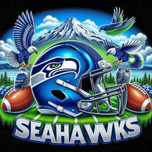 Load image into Gallery viewer, Diamond Painting - Full Round - Seattle Seahawks Helmet (40*40CM)
