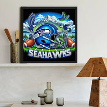 Load image into Gallery viewer, Diamond Painting - Full Round - Seattle Seahawks Helmet (40*40CM)
