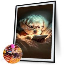 Load image into Gallery viewer, Diamond Painting - Full Square - Puppy Reading (40*50CM)
