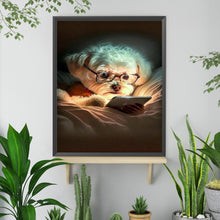 Load image into Gallery viewer, Diamond Painting - Full Square - Puppy Reading (40*50CM)
