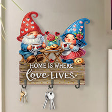 Load image into Gallery viewer, Wooden Special Shape Love Gnome 3 Hooks Diamond Painting Hook Rail for Wall Door
